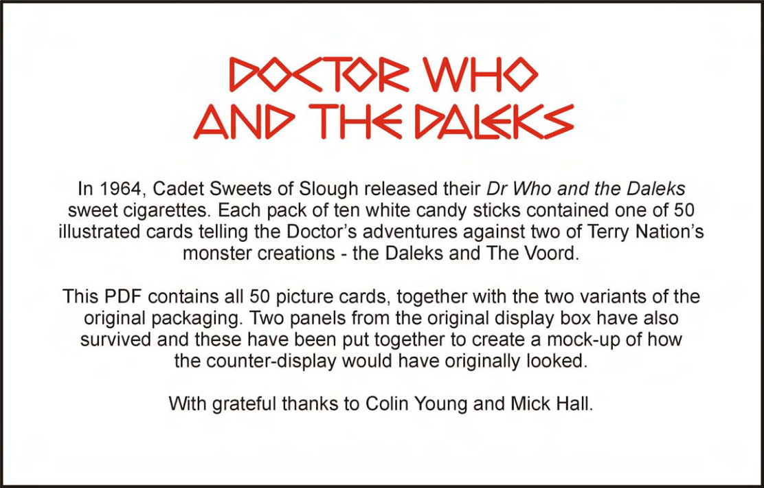 Dr Who and the Daleks