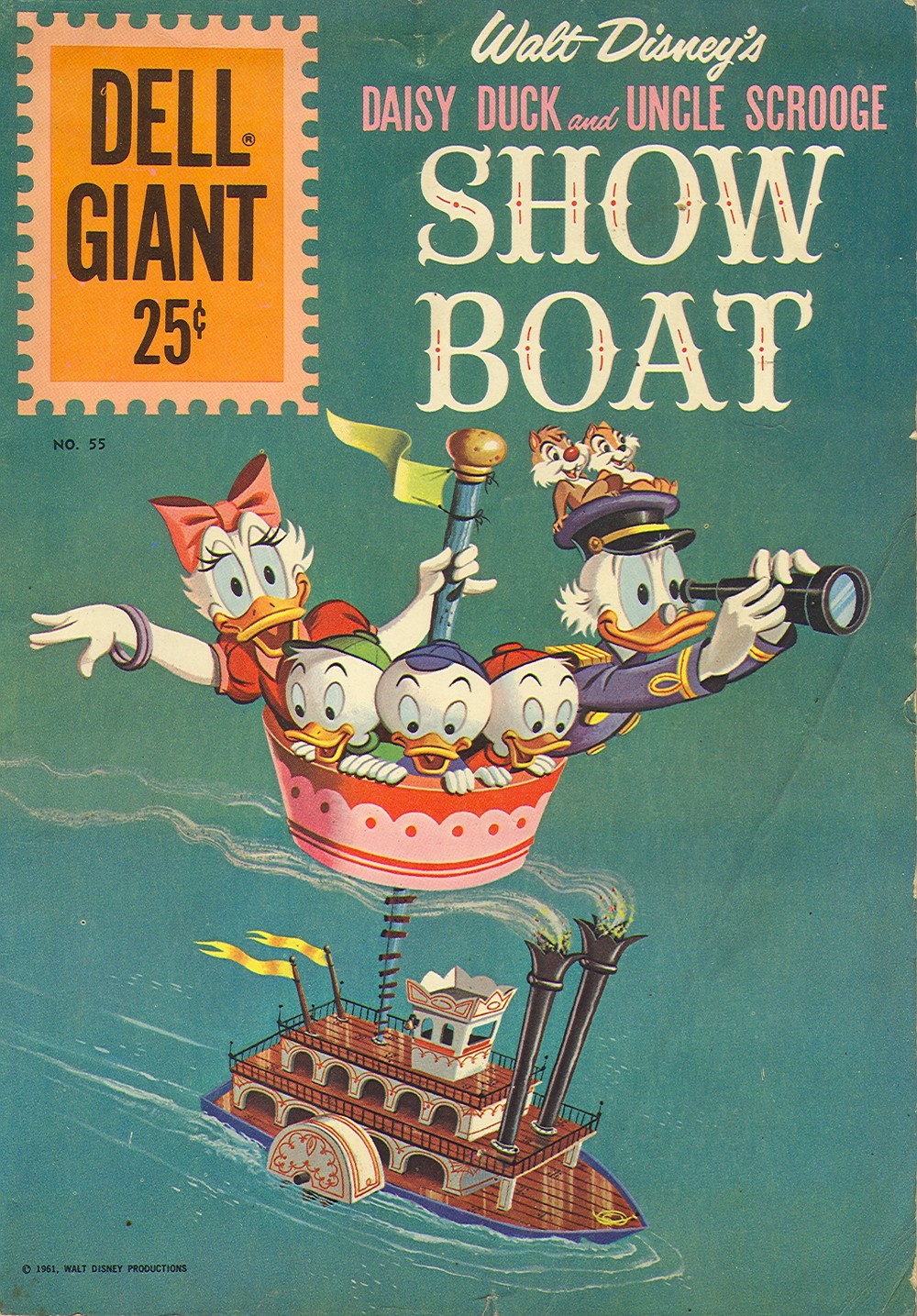 Dell Giant 55 Daisy Duck And Uncle Scrooge Showboat