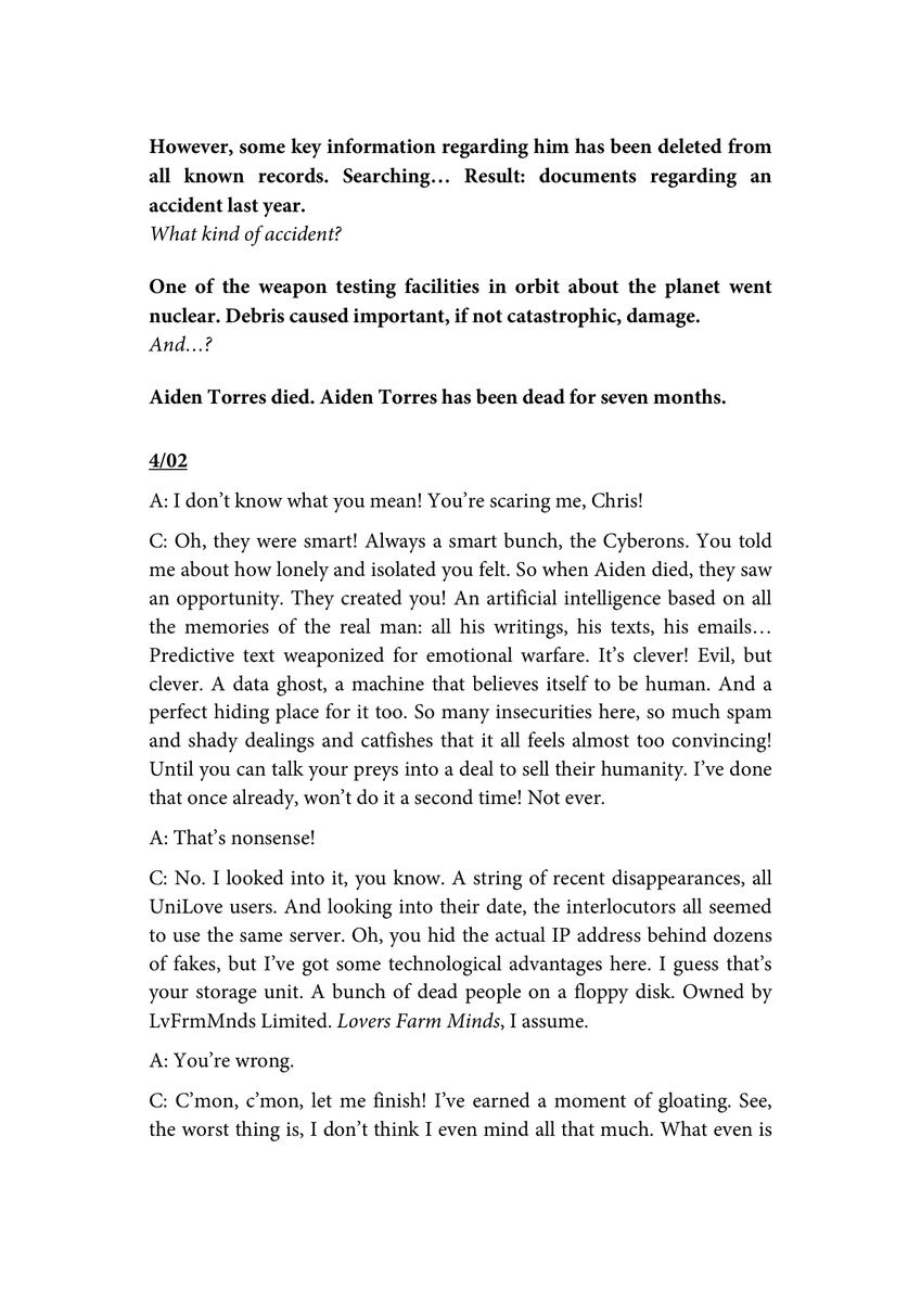 Down the Middle - sample page 1